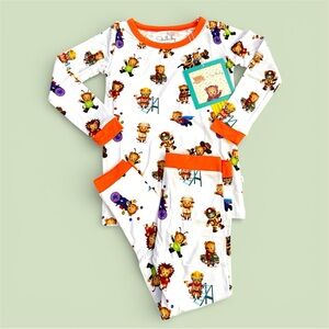 Daniel Tiger Kids Bamboo Pajama Set - Orange Trim